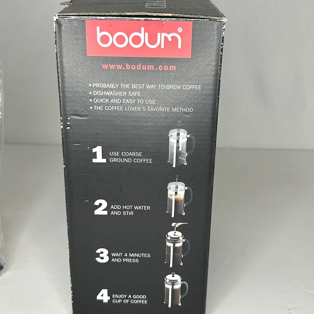 Bodum Chambord French Press 8 Cup Coffee Maker 34oz Chrome Silver 1928-16US4 NEW